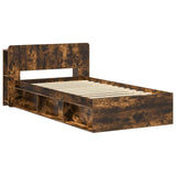Telaio del letto con storage Rovere Fumo 80 x 200 cm