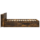Telaio del letto con storage Rovere Fumo 80 x 200 cm