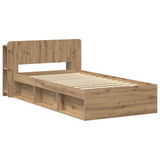 Telaio del letto con storage Rovere Artigianale 90 x 190 cm