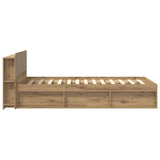 Telaio del letto con storage Rovere Artigianale 90 x 190 cm