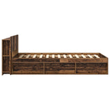 Telaio del letto con storage Legno antico 100 x 200 cm