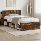 Telaio del letto con storage Rovere Fumo 90 x 200 cm