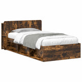 Telaio del letto con storage Rovere Fumo 90 x 200 cm
