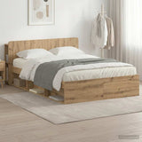 Telaio del letto con storage Rovere Artigianale 140 x 190 cm