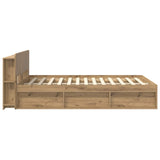 Telaio del letto con storage Rovere Artigianale 140 x 190 cm