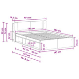 Telaio del letto con storage Rovere Artigianale 140 x 190 cm