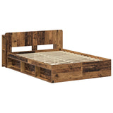 Telaio del letto con storage Legno antico 150 x 200 cm