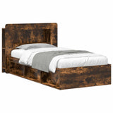 Telaio del letto con storage Rovere Fumo 90 x 200 cm