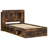 Telaio del letto con storage Rovere Fumo 90 x 200 cm