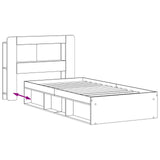 Telaio del letto con storage Rovere Fumo 90 x 200 cm