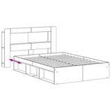 Telaio del letto con storage con testiera Bianco 140 x 200 cm