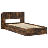 Telaio del letto con storage Rovere Fumo 75 x 190 cm