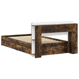 Telaio del letto con storage Rovere Fumo 75 x 190 cm