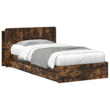 Telaio del letto con storage Rovere Fumo 90 x 200 cm