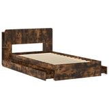 Telaio del letto con storage Rovere Fumo 90 x 200 cm