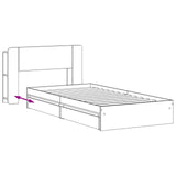 Telaio del letto con storage Rovere Fumo 90 x 200 cm