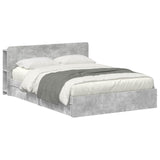 Telaio del letto con storage Grigio Cemento 150 x 200 cm