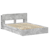 Telaio del letto con storage Grigio Cemento 150 x 200 cm
