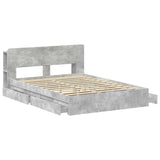 Telaio del letto con storage Grigio Cemento 150 x 200 cm
