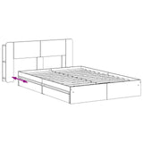 Telaio del letto con storage Grigio Cemento 150 x 200 cm