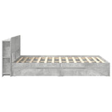 Telaio del letto con storage Grigio Cemento 150 x 200 cm