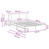 Telaio del letto con storage Grigio Cemento 150 x 200 cm