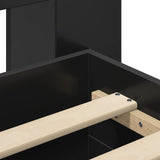 Telaio del letto con storage con cassetto Nero 90 x 190 cm