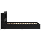 Telaio del letto con storage con cassetto Nero 90 x 190 cm