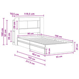 Telaio del letto con storage con cassetto Nero 90 x 190 cm