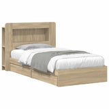 Telaio del letto con storage Rovere Sonoma 90 x 190 cm