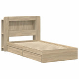 Telaio del letto con storage Rovere Sonoma 90 x 190 cm
