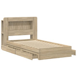 Telaio del letto con storage Rovere Sonoma 90 x 190 cm
