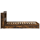 Telaio del letto con storage Rovere Fumo 100 x 200 cm
