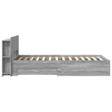 Telaio del letto con storage Sonoma grigio 75 x 190 cm