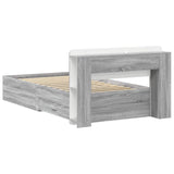 Telaio del letto con storage Sonoma grigio 80 x 200 cm
