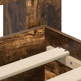 Telaio del letto con storage Rovere Fumo 80 x 200 cm