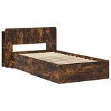 Telaio del letto con storage Rovere Fumo 80 x 200 cm