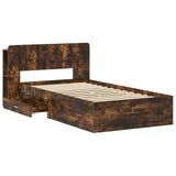 Telaio del letto con storage Rovere Fumo 80 x 200 cm