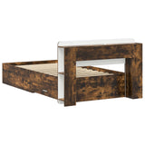 Telaio del letto con storage Rovere Fumo 80 x 200 cm