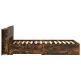 Telaio del letto con storage Rovere Fumo 80 x 200 cm