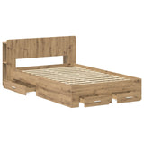 Telaio del letto con storage Rovere Artigianale 120 x 190 cm