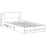 Telaio del letto con storage Rovere Artigianale 120 x 190 cm