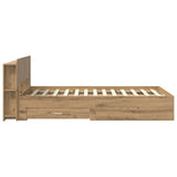 Telaio del letto con storage Rovere Artigianale 120 x 190 cm