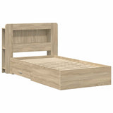 Telaio del letto con storage Rovere Sonoma 90 x 190 cm