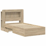 Telaio del letto con storage Rovere Sonoma 90 x 190 cm