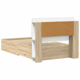 Telaio del letto con storage Rovere Sonoma 90 x 190 cm