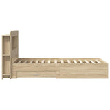 Telaio del letto con storage Rovere Sonoma 90 x 190 cm