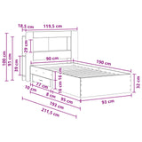 Telaio del letto con storage Rovere Sonoma 90 x 190 cm