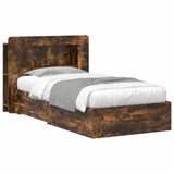 Telaio del letto con storage Rovere Fumo 100 x 200 cm