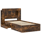 Telaio del letto con storage Rovere Fumo 100 x 200 cm